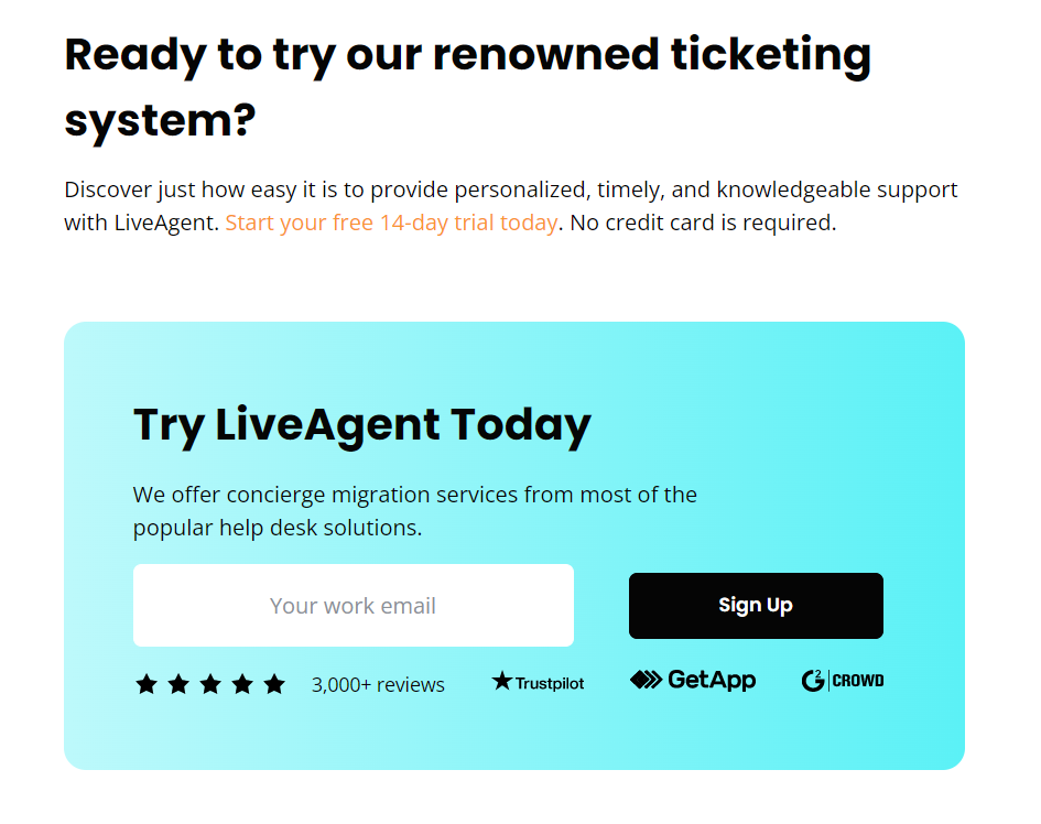 Δοκιμάστε το LiveAgent
