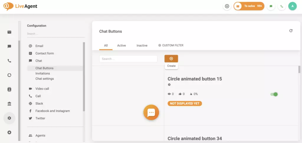 Ρύθμιση ενότητας συνομιλίας LiveAgent