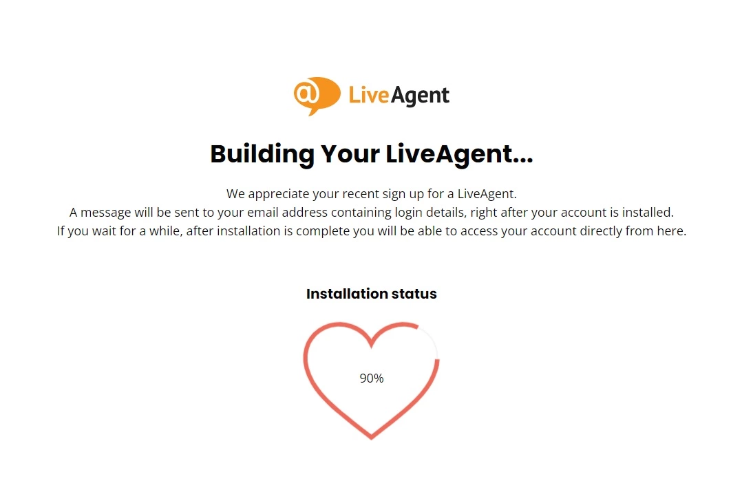 Κατάσταση εγκατάστασης LiveAgent