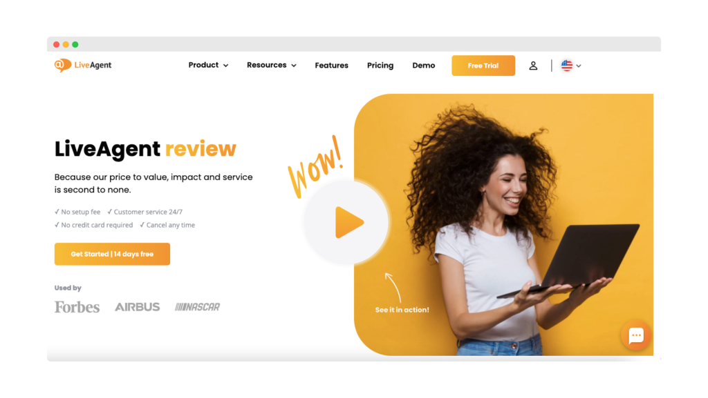 Σελίδα προσγείωσης LiveAgent