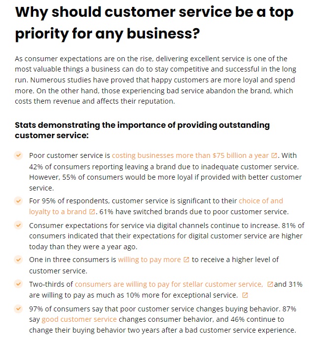 Παράδειγμα μορφοποίησης κειμένου στο LiveAgent