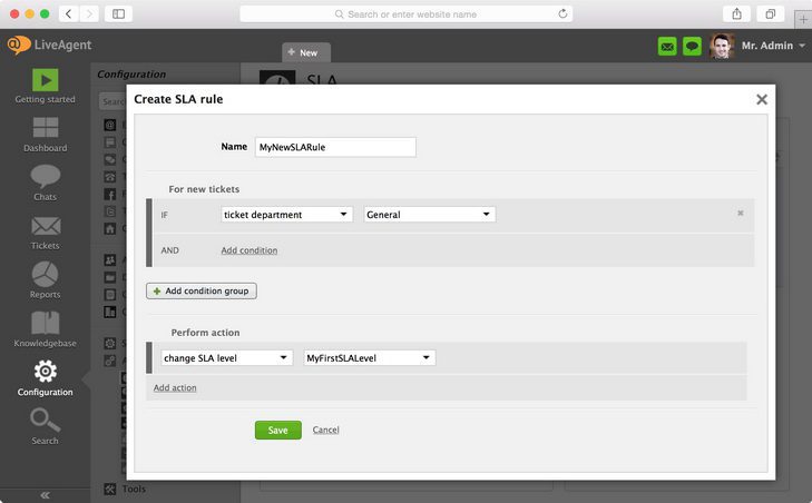 Η εικόνα δείχνει πώς να ορίσετε νέες συνθήκες και να καθορίσετε την ενέργεια που θα λάβει χώρα
