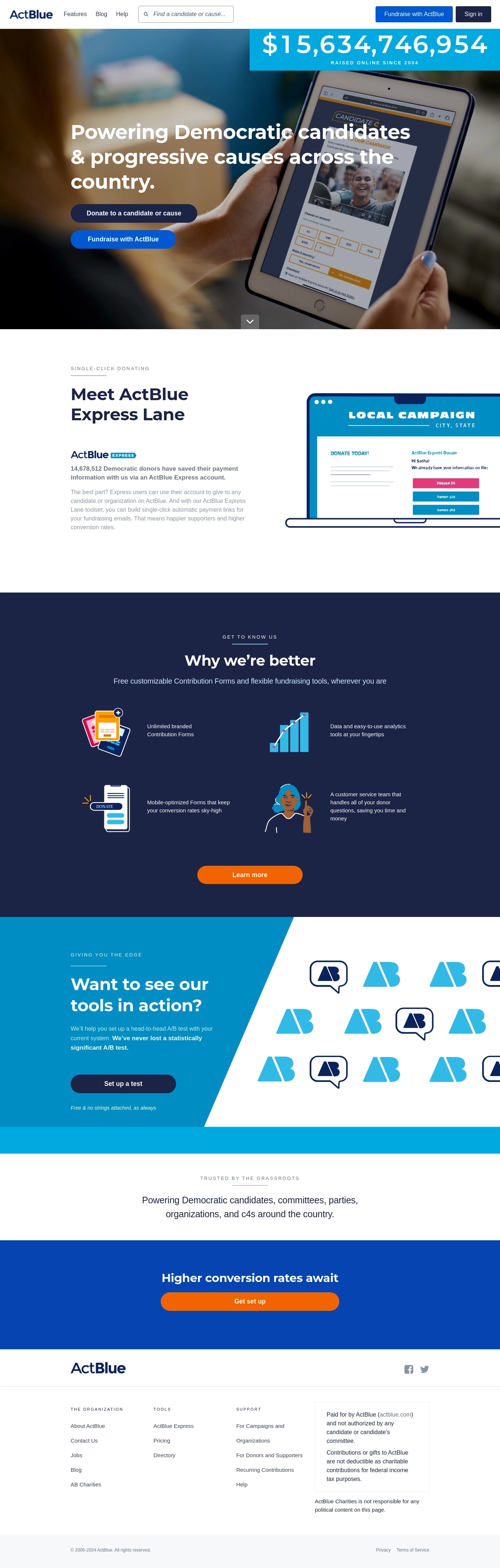 Επαφές Help Desk ActBlue