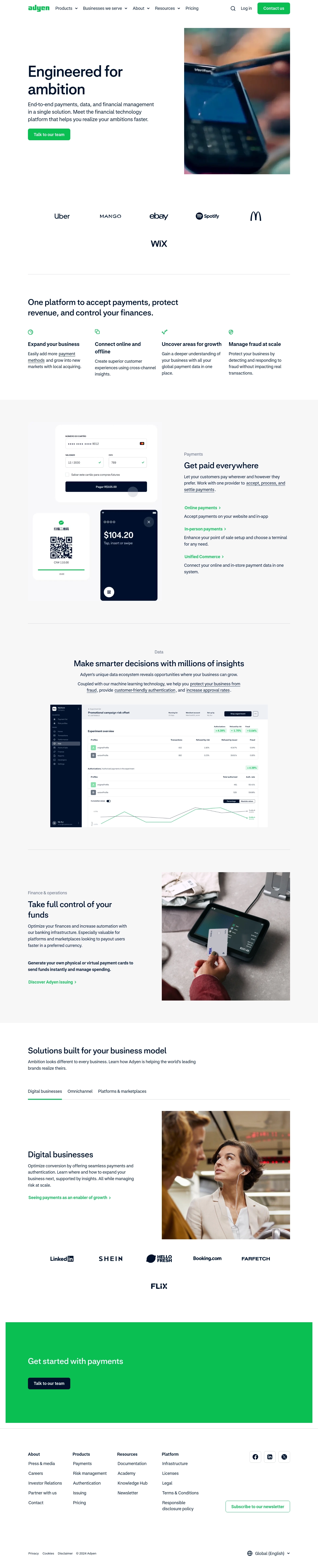 Επαφές Adyen Help Desk
