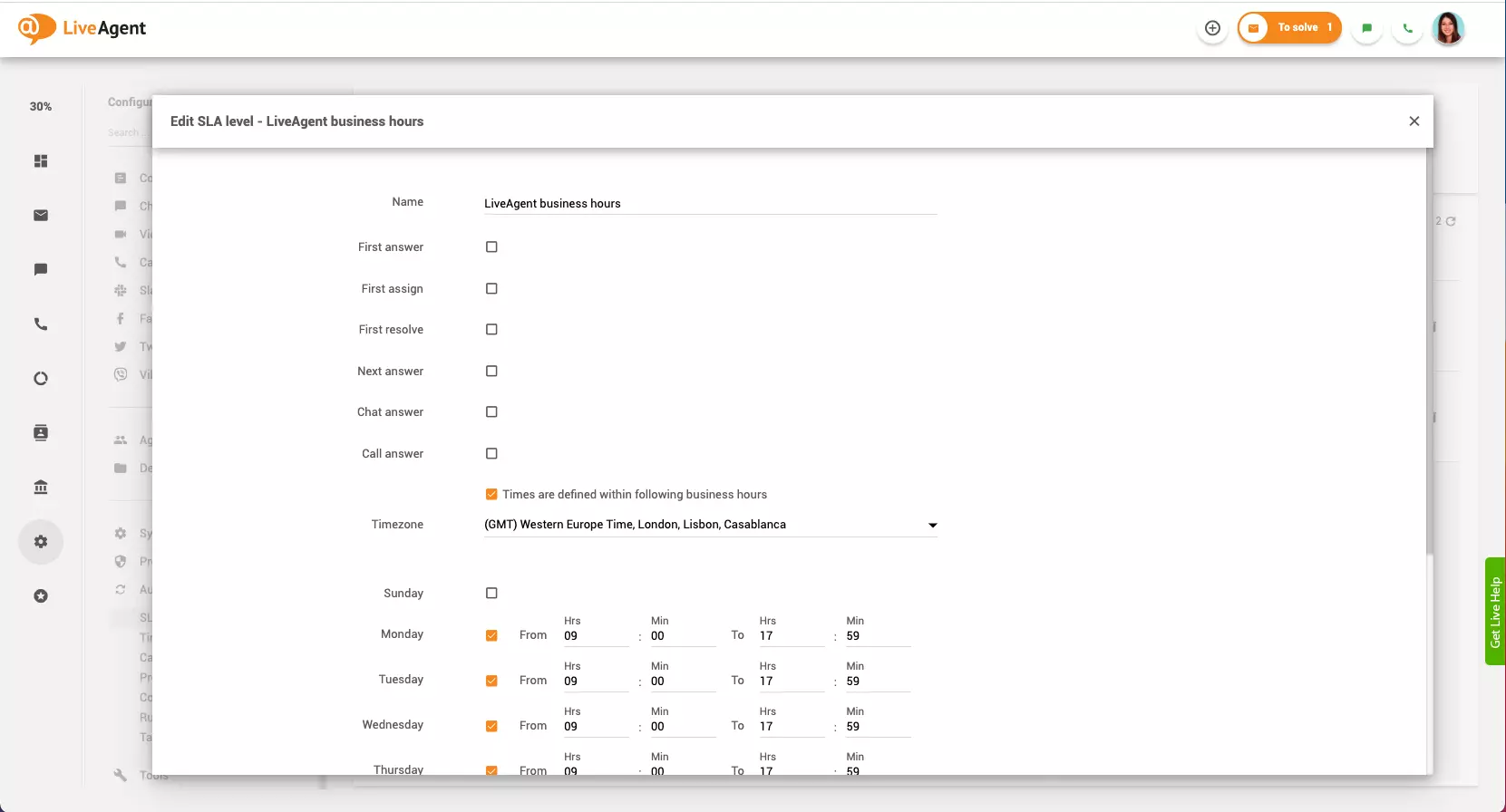 Ρύθμιση ωραρίου λειτουργίας