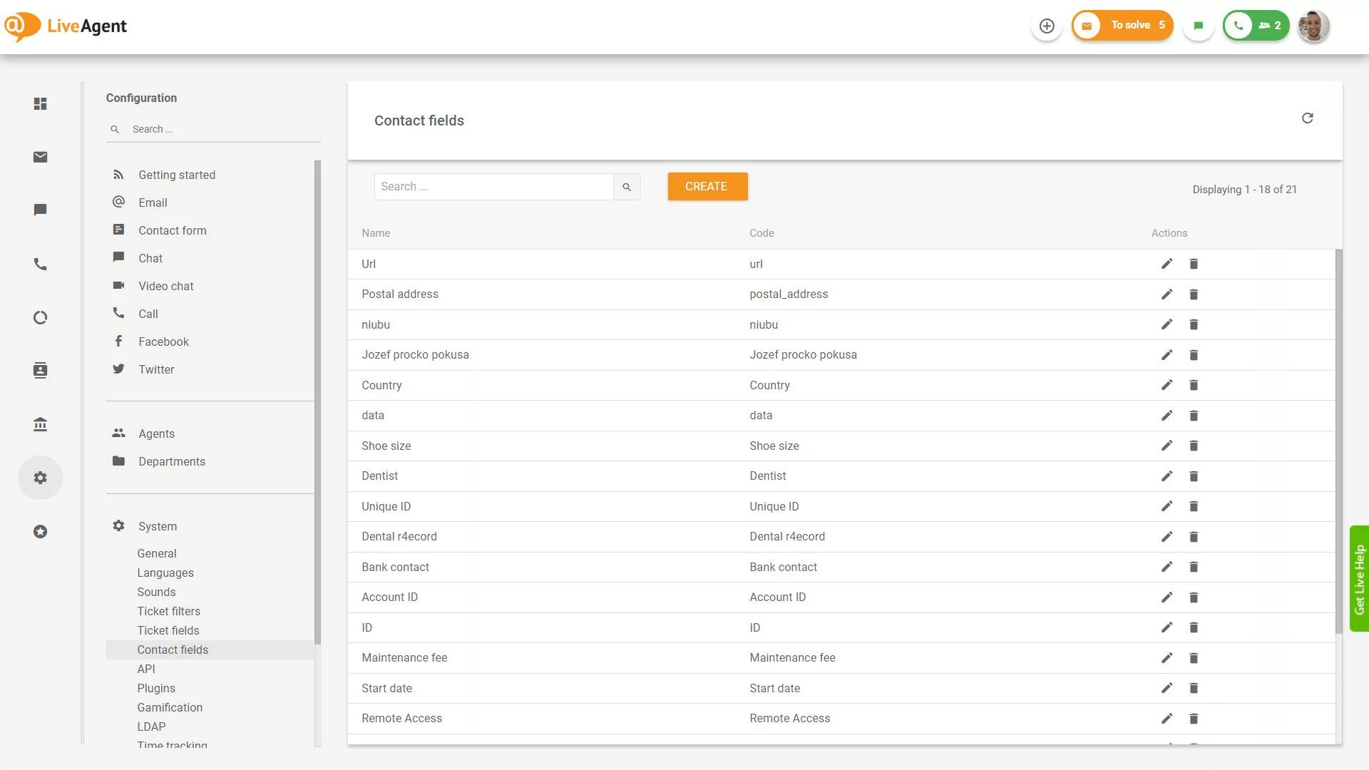 Επισκόπηση πεδίων επαφής