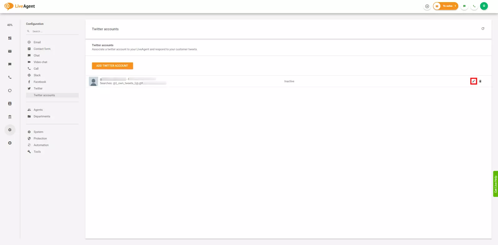 Επεξεργασία ρυθμίσεων λογαριασμού Twitter