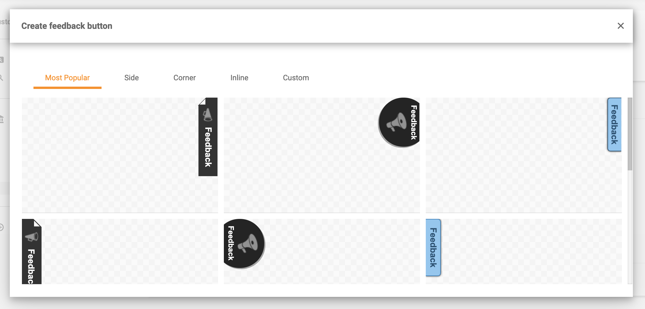 Στυλ κουμπιών ανατροφοδότησης - πιο δημοφιλή