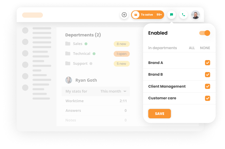 Διανομή συνομιλίας στο LiveAgent