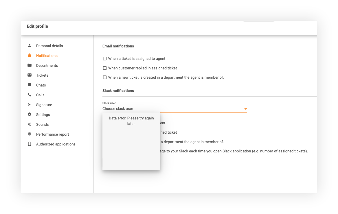Ειδοποιήσεις Slack στο LiveAgent