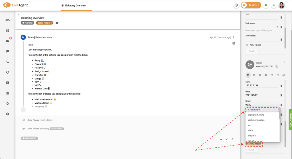 Προσθήκη νέου πεδίου εισιτηρίου στην προβολή εισιτηρίου