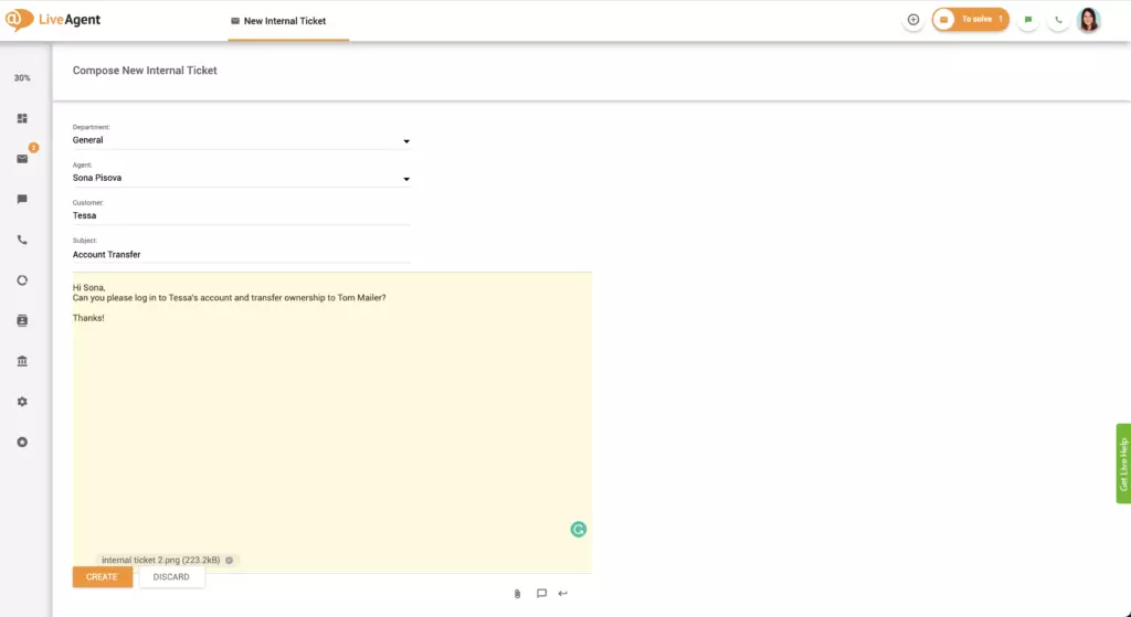 create-internal-ticket-liveagen
