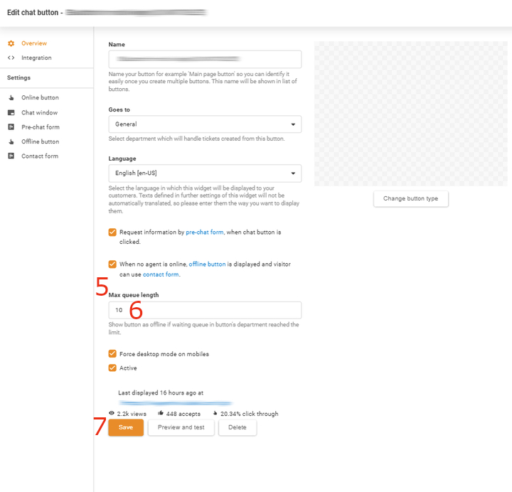 Αλλαγή του μέγιστου μήκους ουράς σε 10 στο LiveAgent