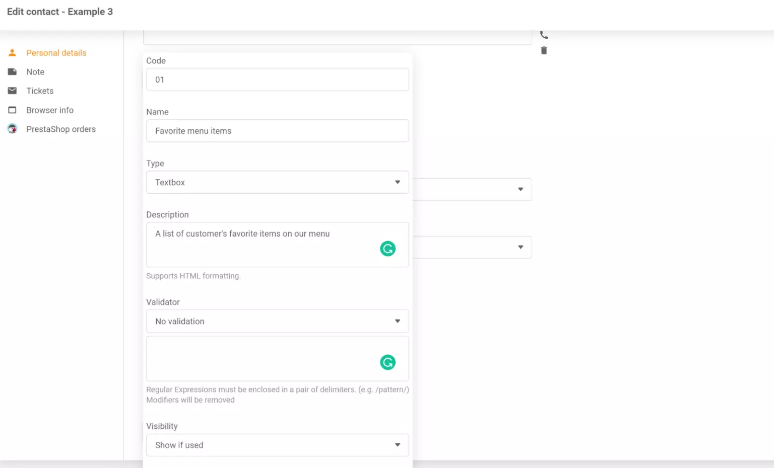 Μια νέα επαφή προστέθηκε στη λίστα επαφών LiveAgent