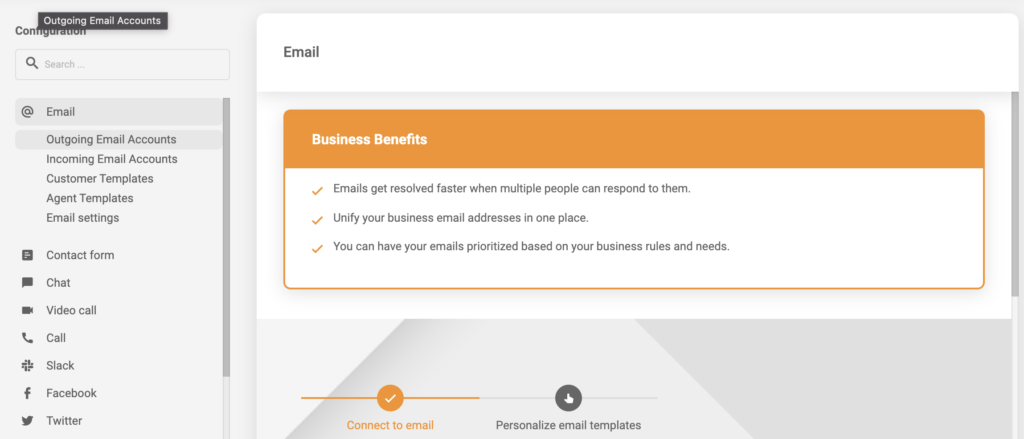 Ενσωμάτωση email με το LiveAgent