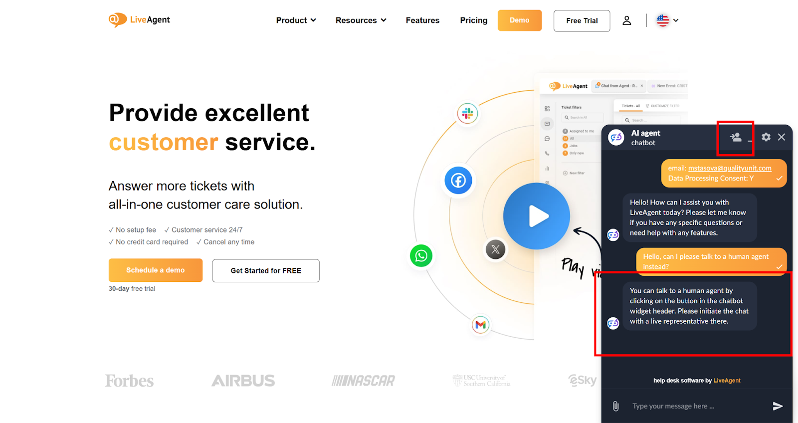 Χαρακτηριστικά AI Chatbot