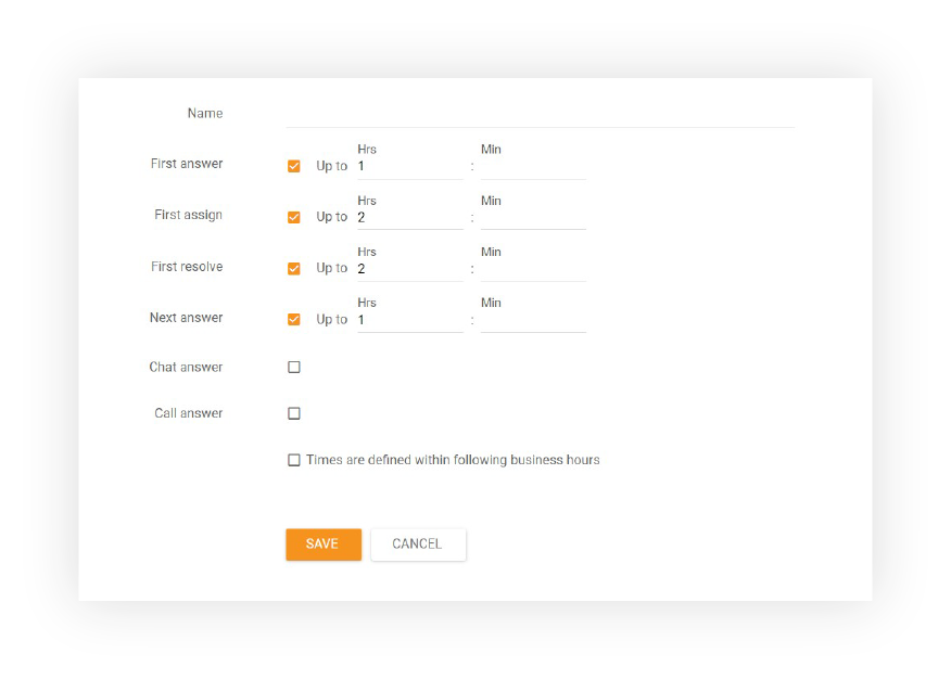Επίπεδο SLA στο LiveAgent