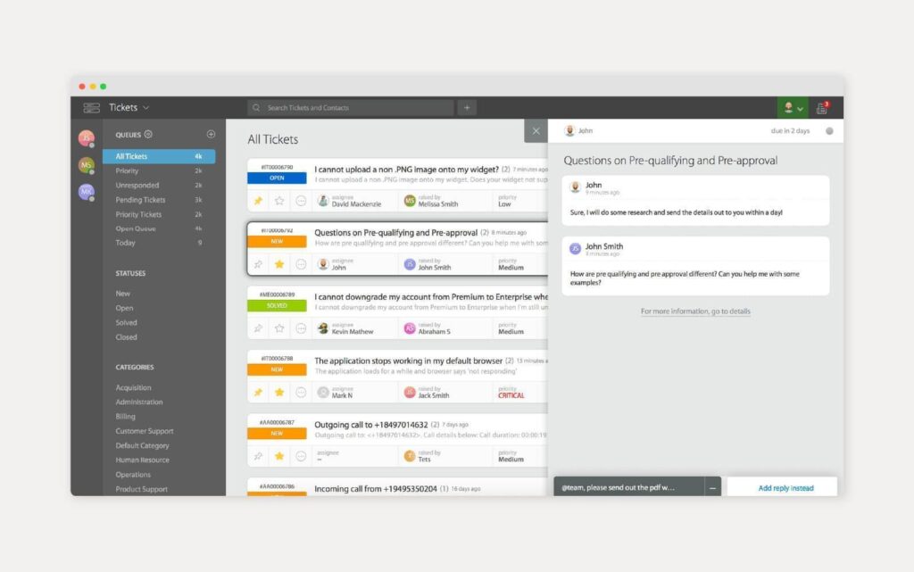 Στιγμιότυπο εργαλείου βάσης γνώσης HappyFox σε χρήση