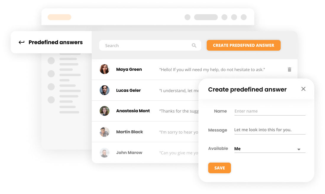 Παράδειγμα προκαθορισμένων απαντήσεων