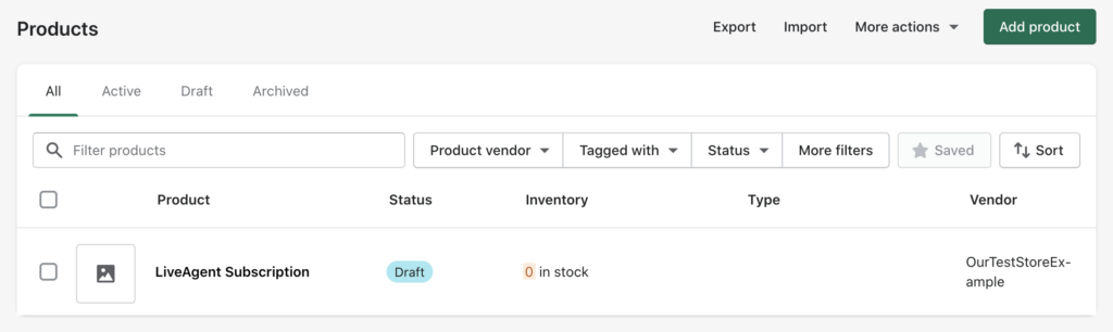 Ενότητα Προϊόντων στο Shopify