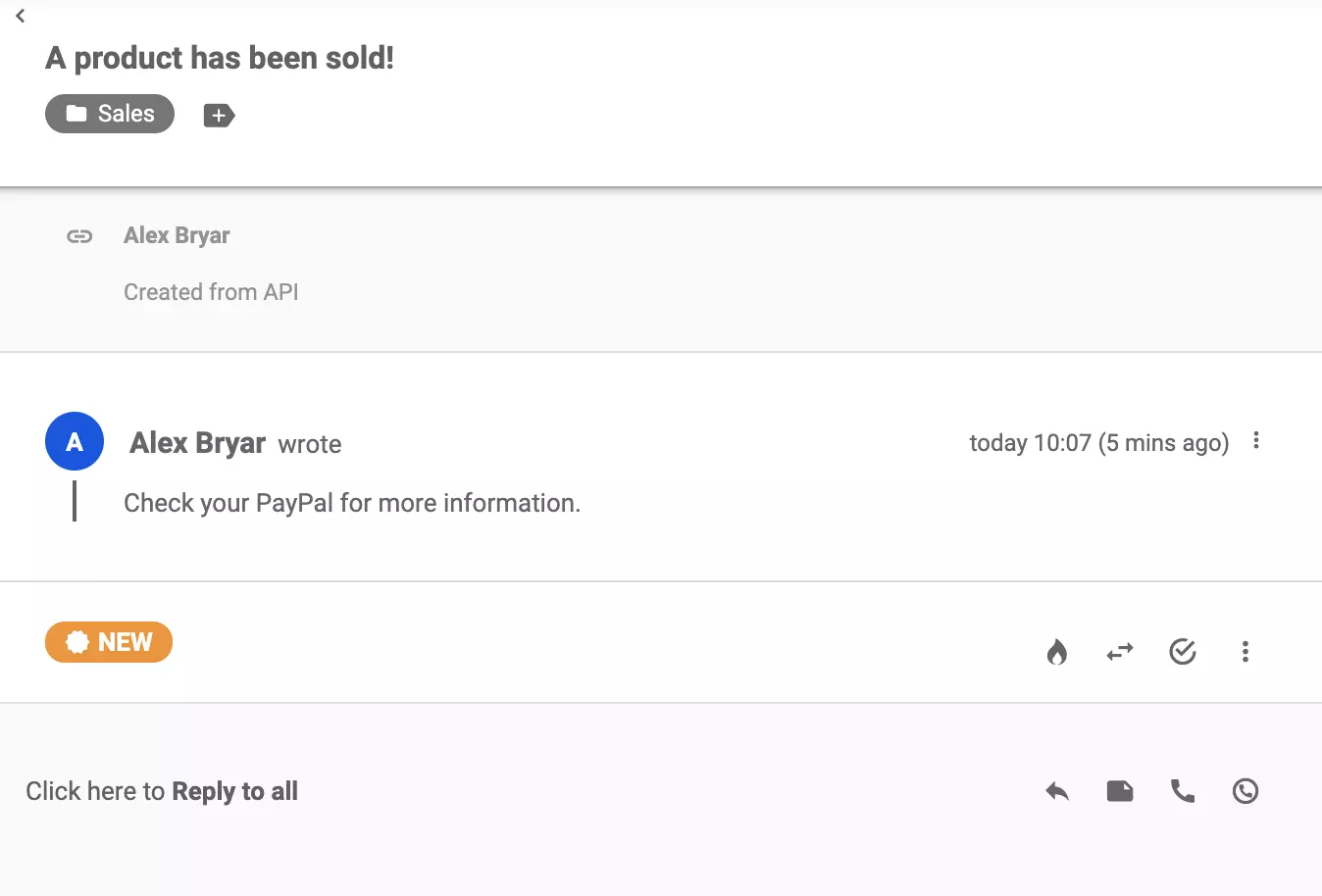 Προβολή εισιτηρίου στο LiveAgent μετά από επιτυχημένη ενοποίηση μέσω Zapier