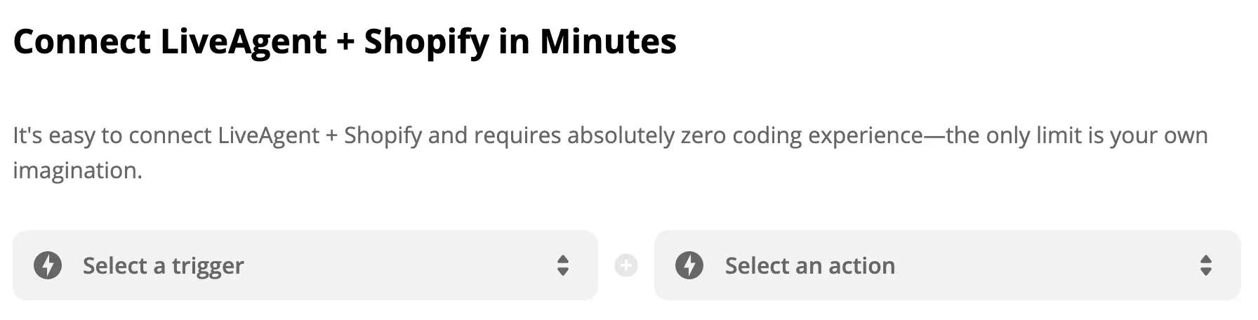 Επιλέξτε ενεργοποιητή και ενέργεια στο Zapier
