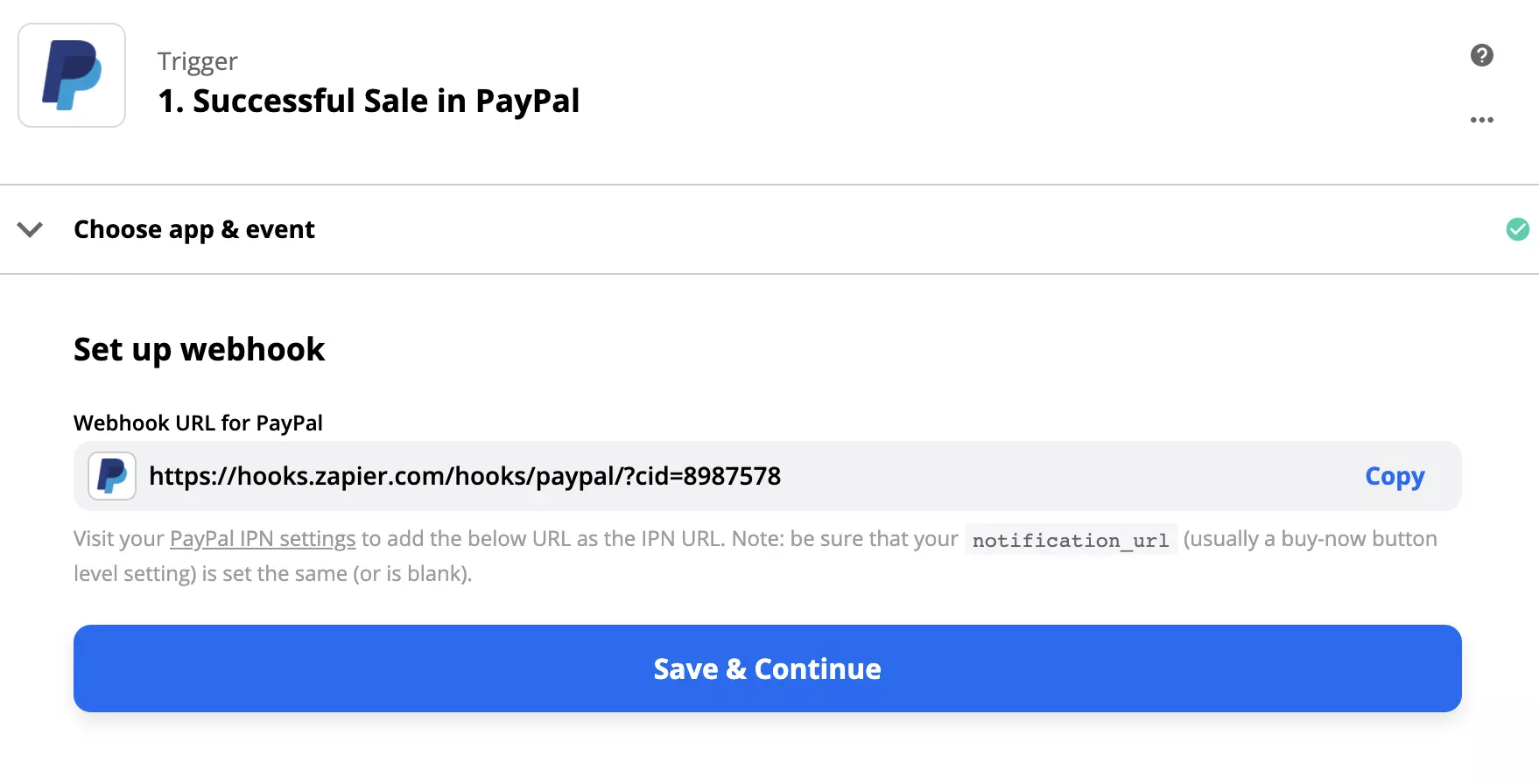 Διαμόρφωση ενεργοποιητή PayPal με ρύθμιση webhook