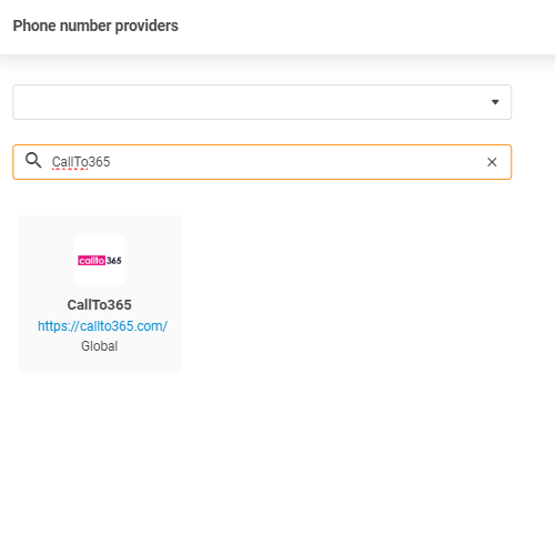 Επιλογή παρόχου CallTo365