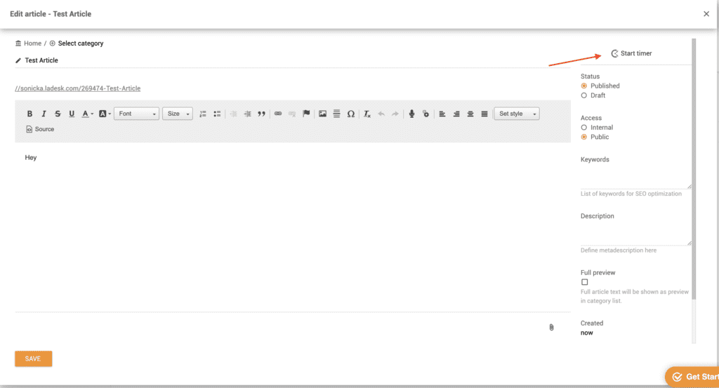Χρονόμετρο Clockify στη βάση γνώσης