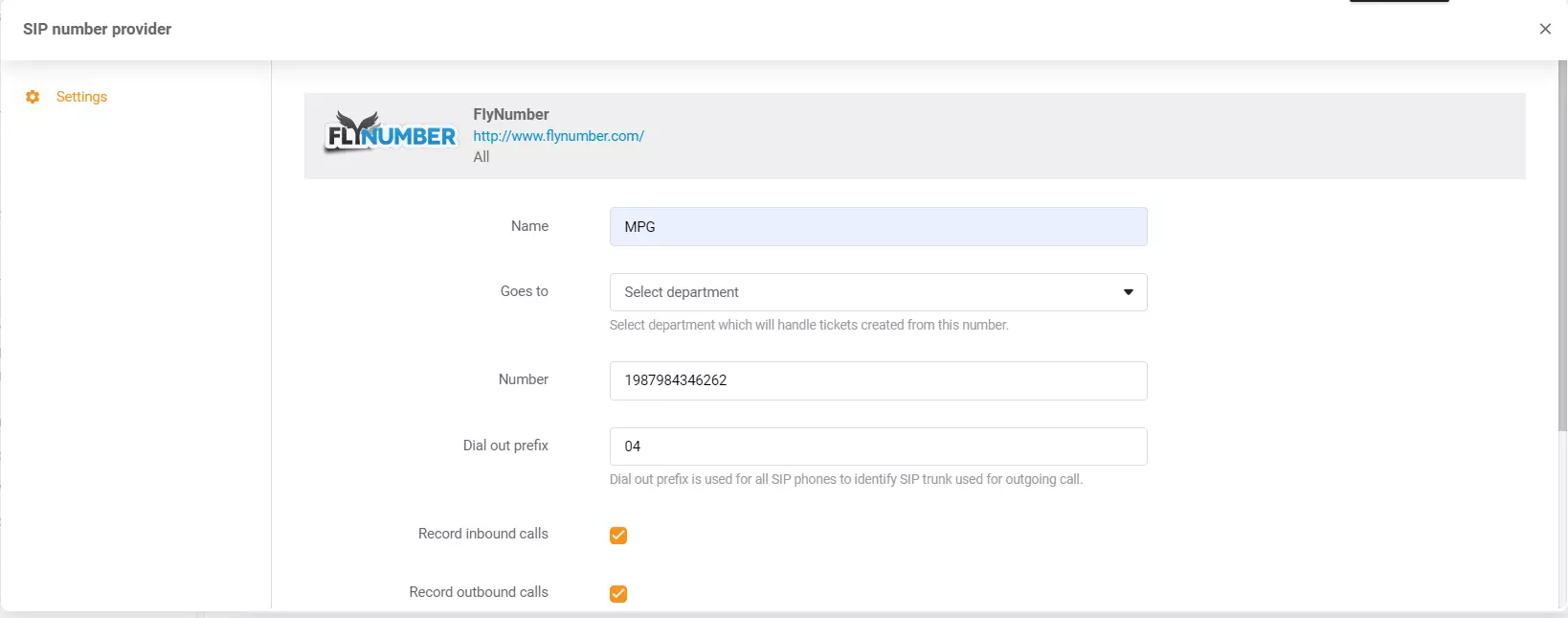 Διαπιστευτήρια FlyNumber