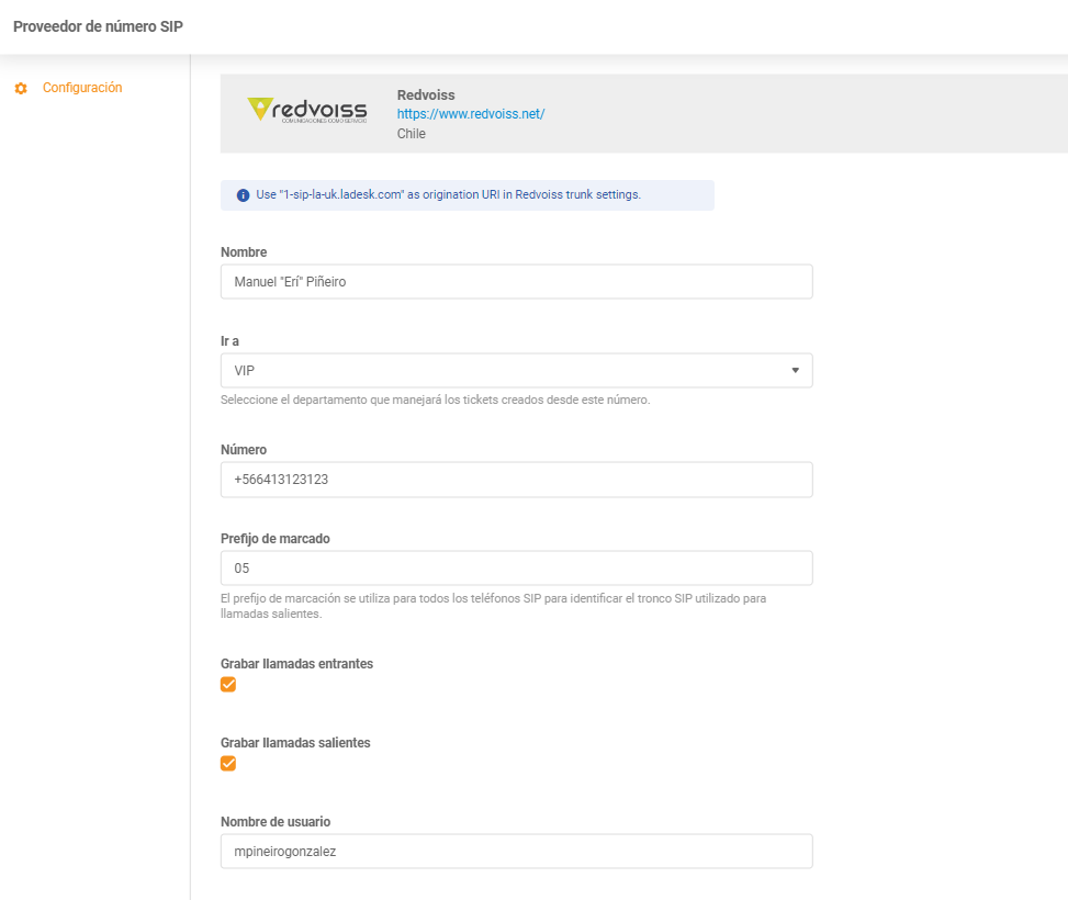Redvoiss credentials