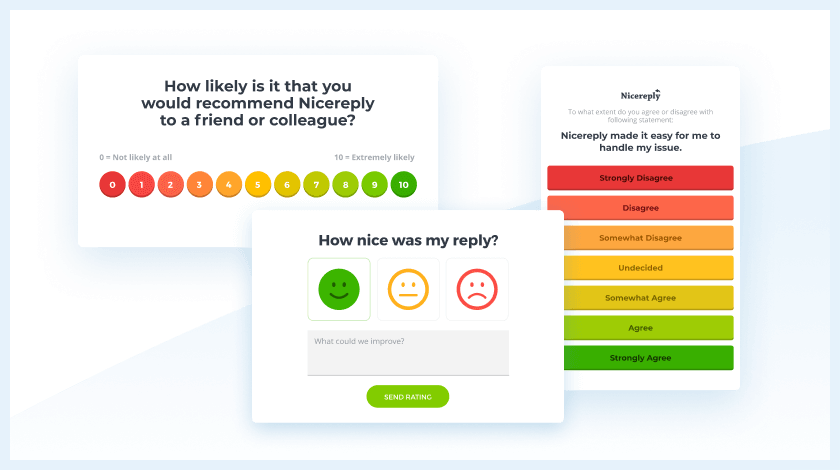 Επιλογές προσαρμογής ερευνών Nicereply
