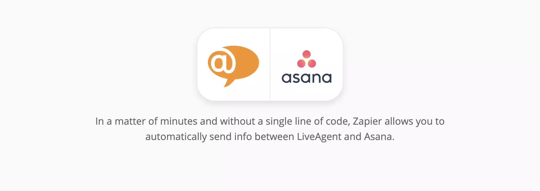 Σελίδα ενοποίησης LiveAgent και Asana στο Zapier