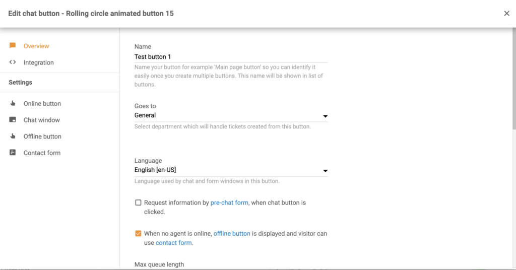 Διαμορφώστε το κουμπί ζωντανής συνομιλίας στο LiveAgent