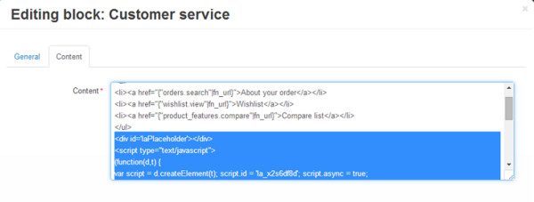 Ενσωμάτωση LiveAgent CS-Cart