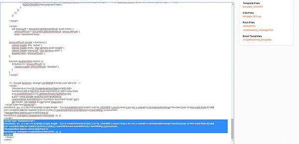 Το κουμπί ζωντανής συνομιλίας τοποθετημένο στο body του ηλεκτρονικού καταστήματος Volusion