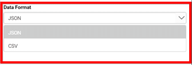 Επιλογή μορφής δεδομένων Bold BI