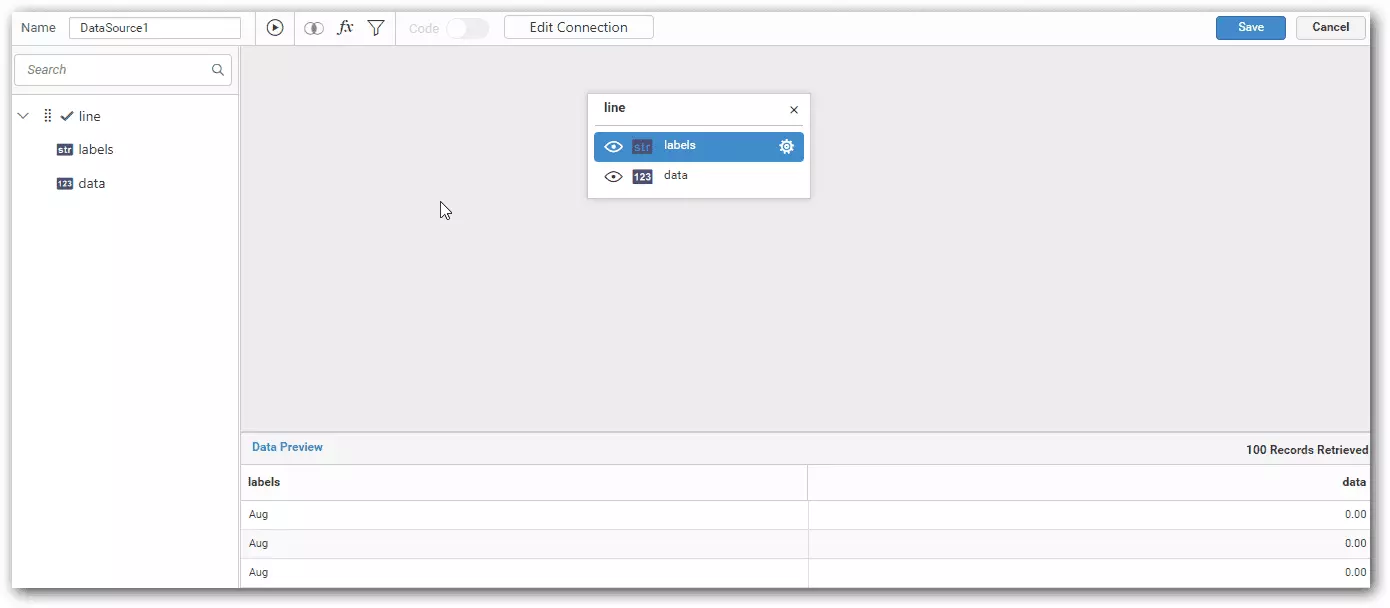 Προβολή σχεδίασης δεδομένων Bold BI