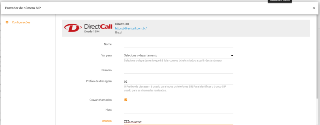 DirectCall LiveAgent integration setup