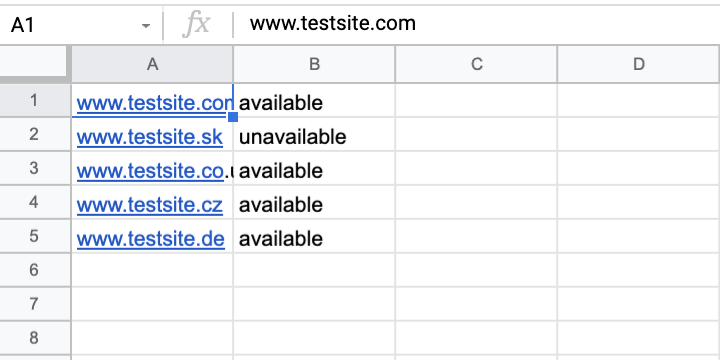 Παράδειγμα Google Sheets