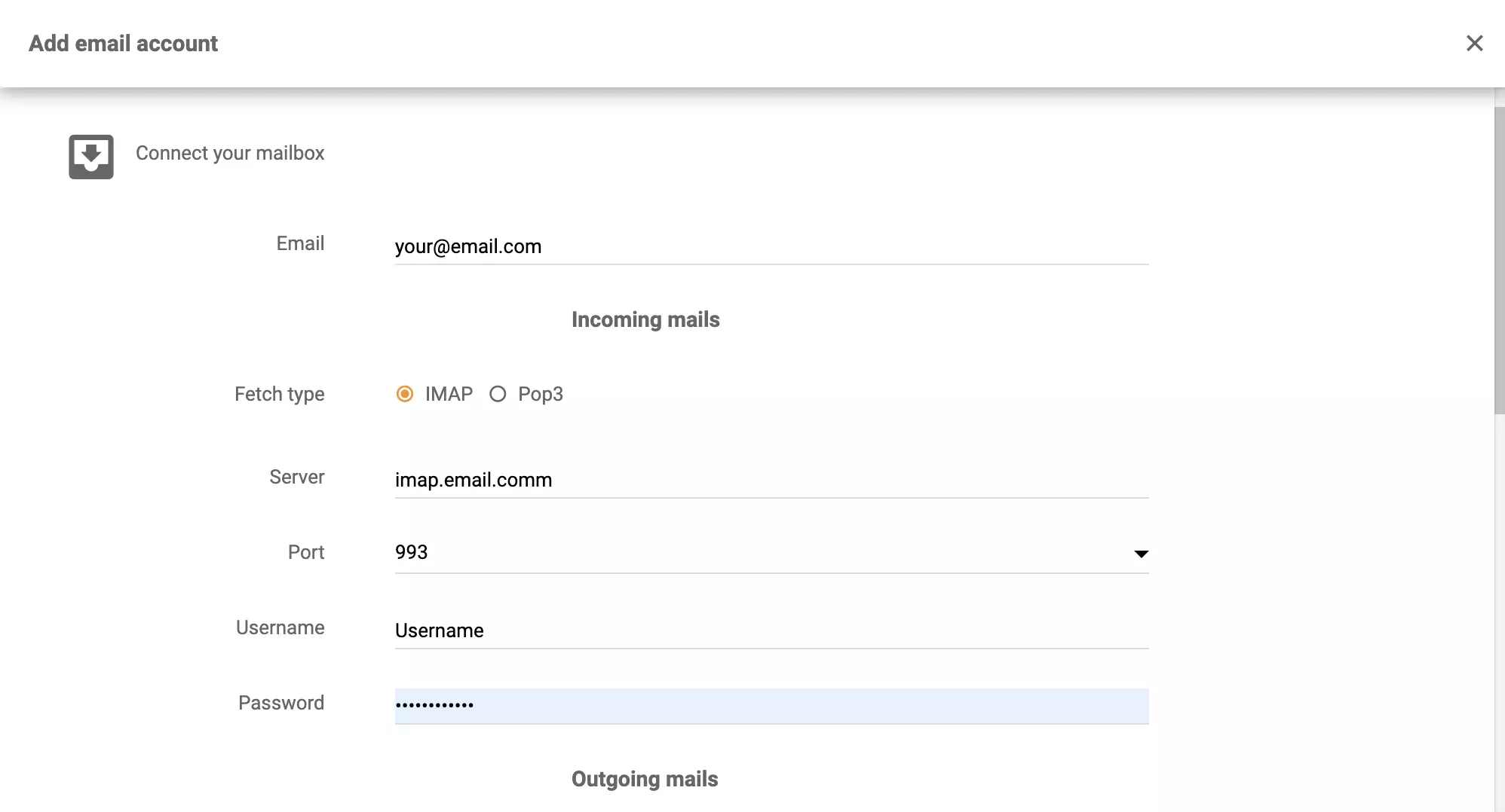 Διαμόρφωση ενοποίησης hMailServer στο LiveAgent