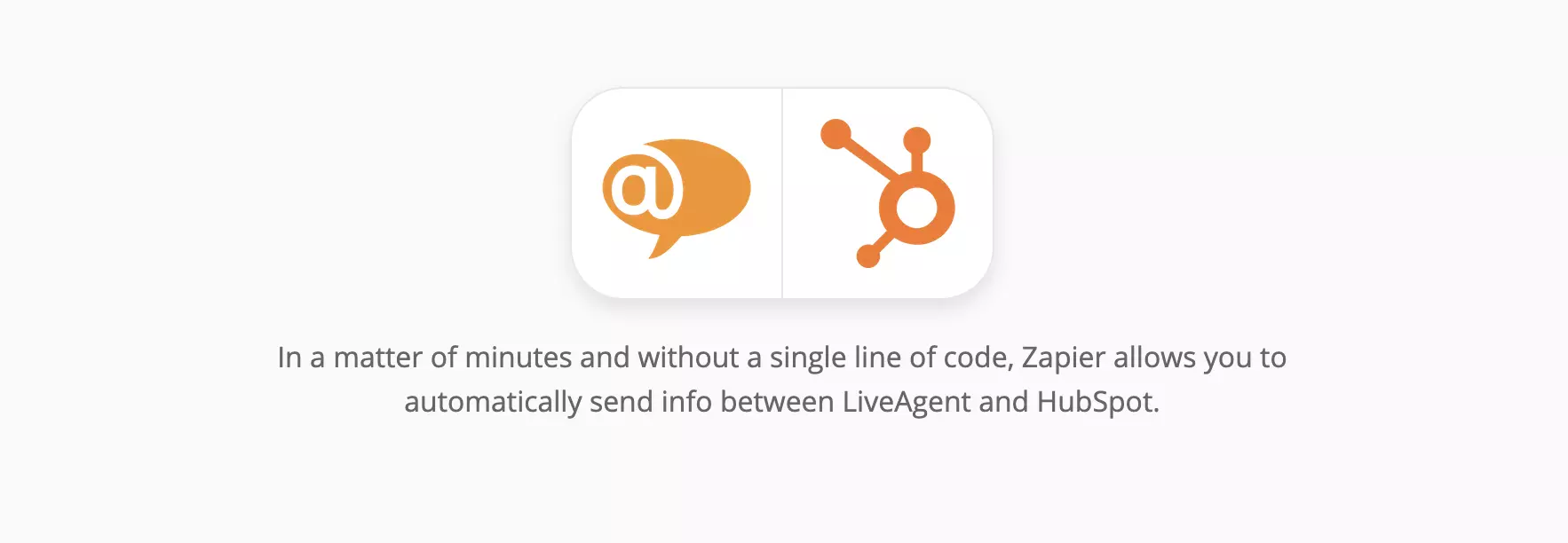 Σελίδα ενσωμάτωσης HubSpot και LiveAgent στο Zapier