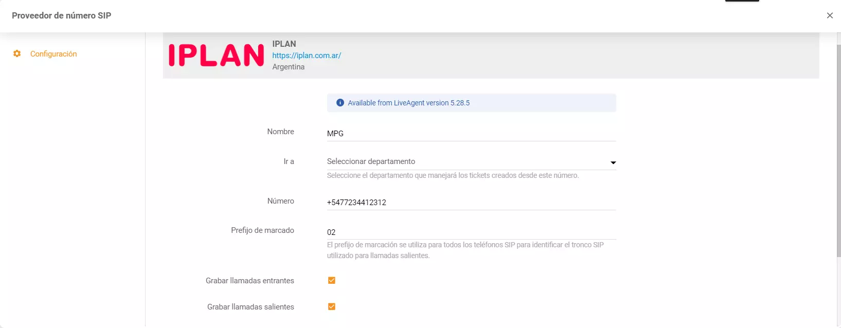 Insert iPlan credentials
