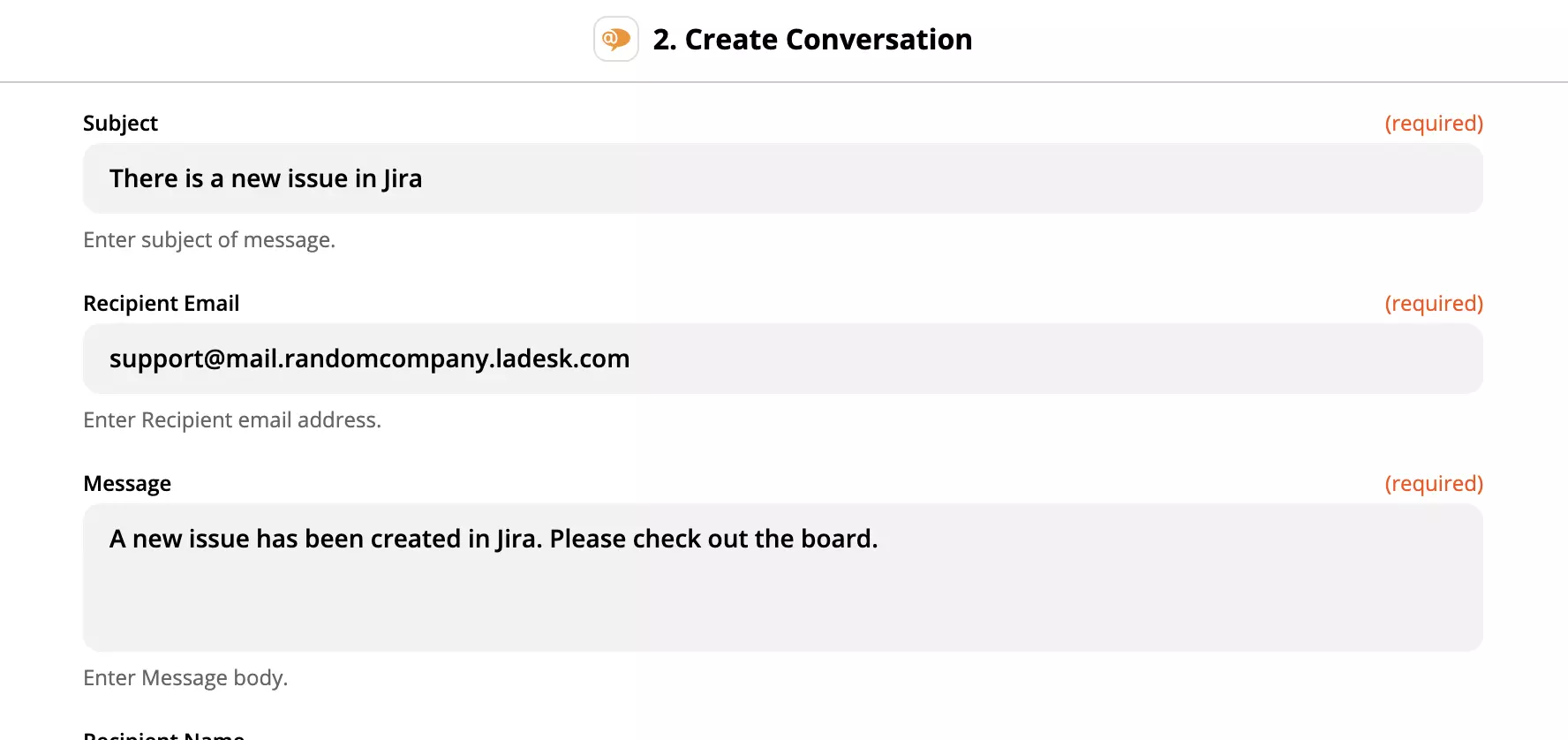 Ρύθμιση ενέργειας LiveAgent στο Zapier