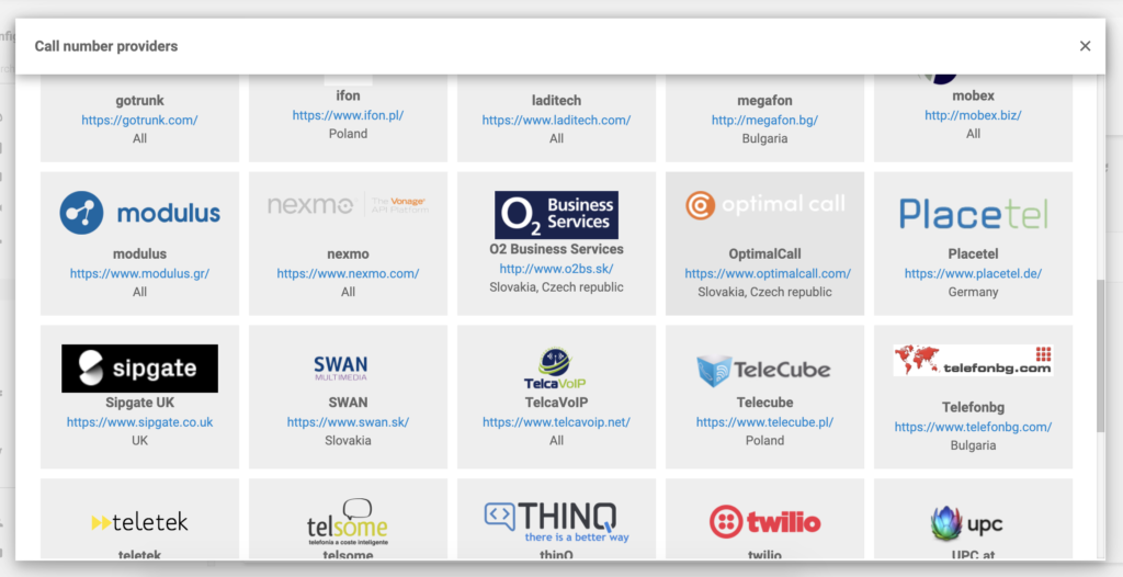 Optimal Call στη λίστα παρόχων VoIP