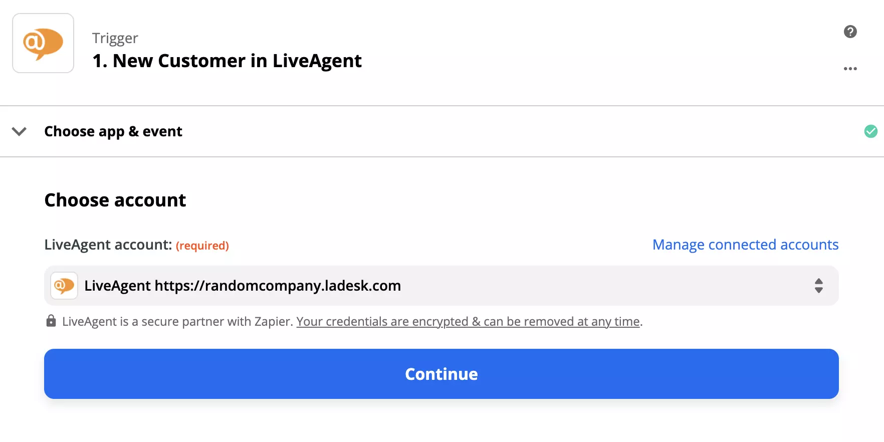 Ρύθμιση trigger LiveAgent