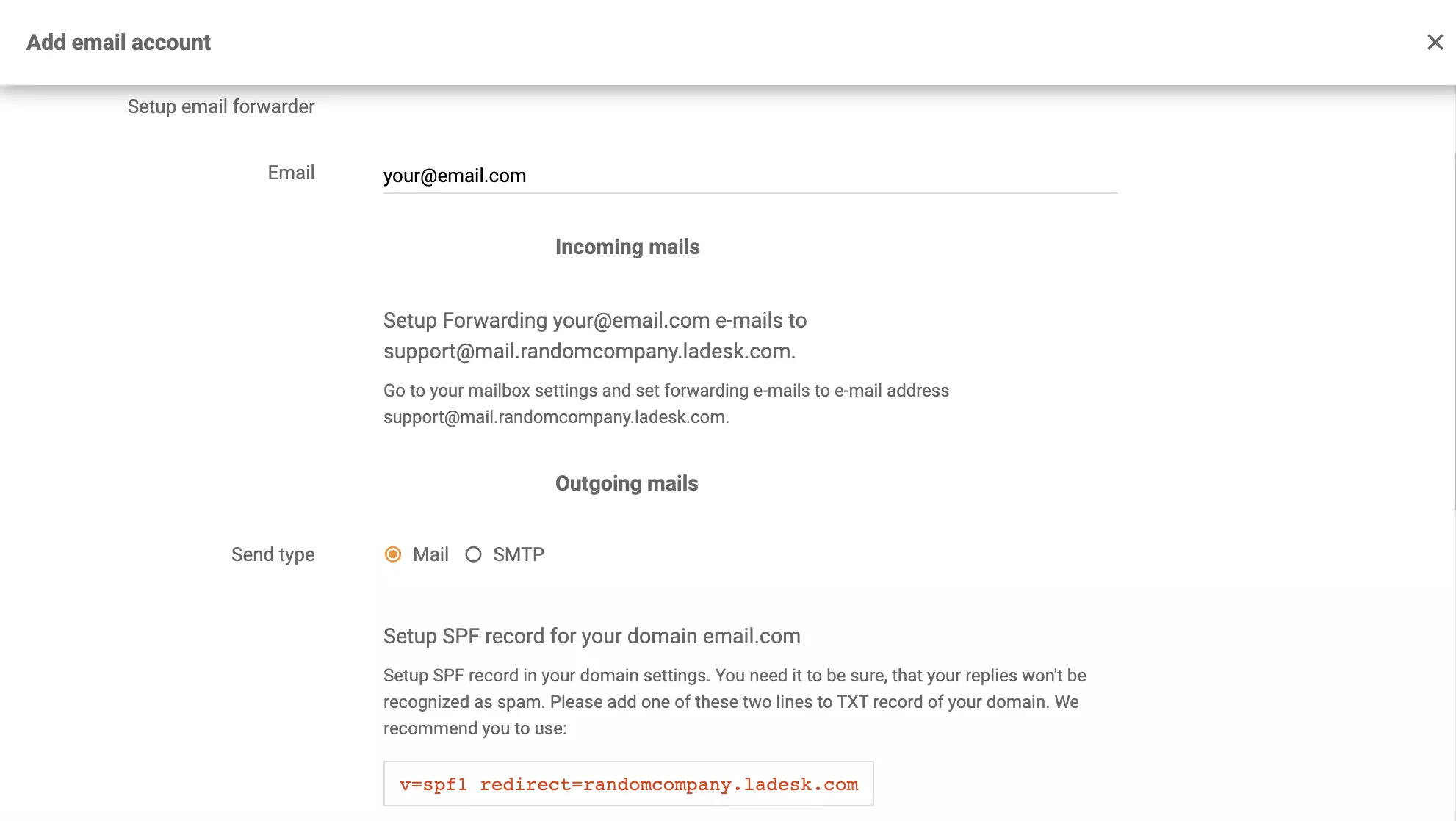 Ρύθμιση προώθησης ηλεκτρονικού ταχυδρομείου Microsoft Exchange Server στο LiveAgent