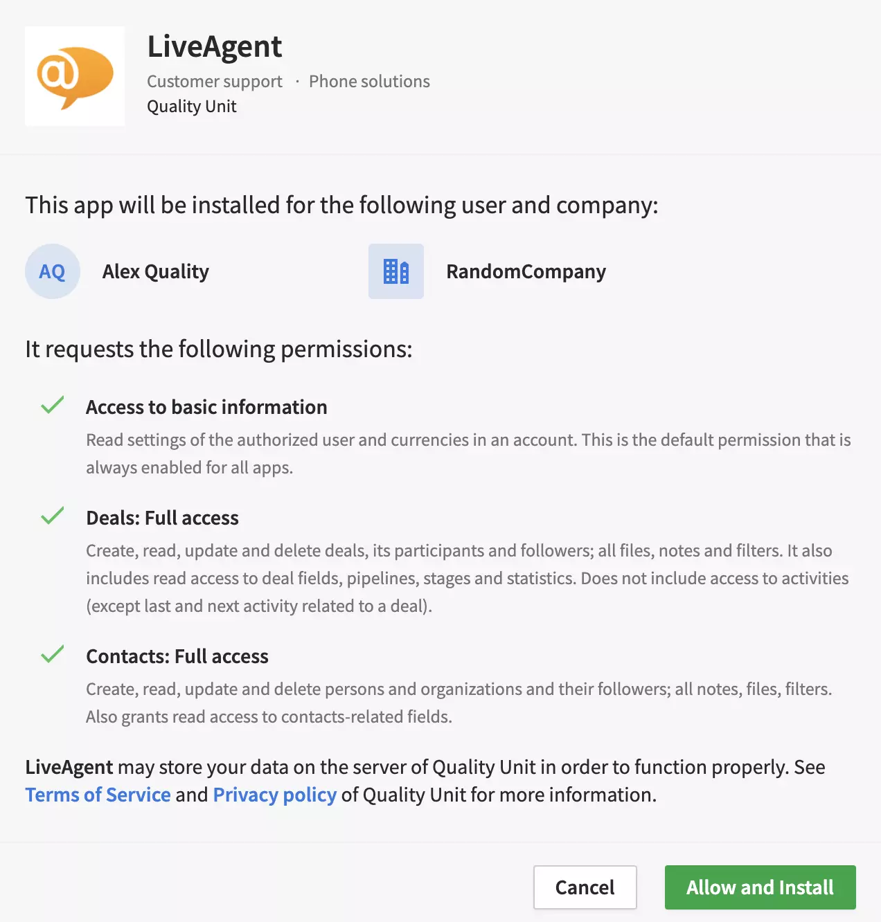 Εγκατάσταση του προσθέτου PipeDrive για το LiveAgent