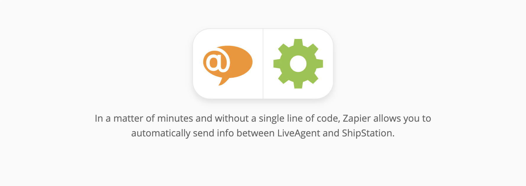 Σελίδα ενοποίησης LiveAgent και ShipStation στο Zapier