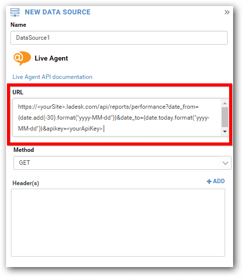 Διαμόρφωση Bold BI API URL
